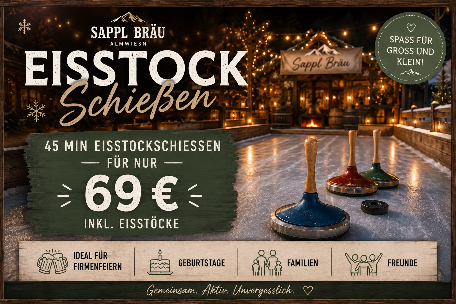 Eisstockschießen auf der Sapplbräu Almwiesn