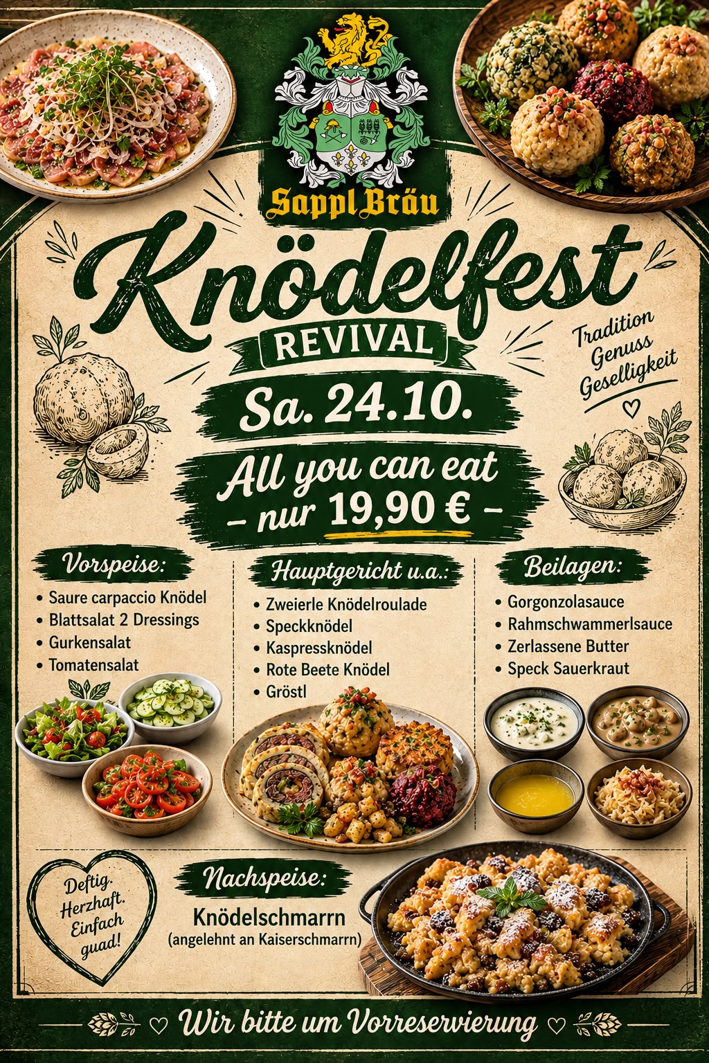Knödelfest Revival auf der Sapplbräu Almwiesn